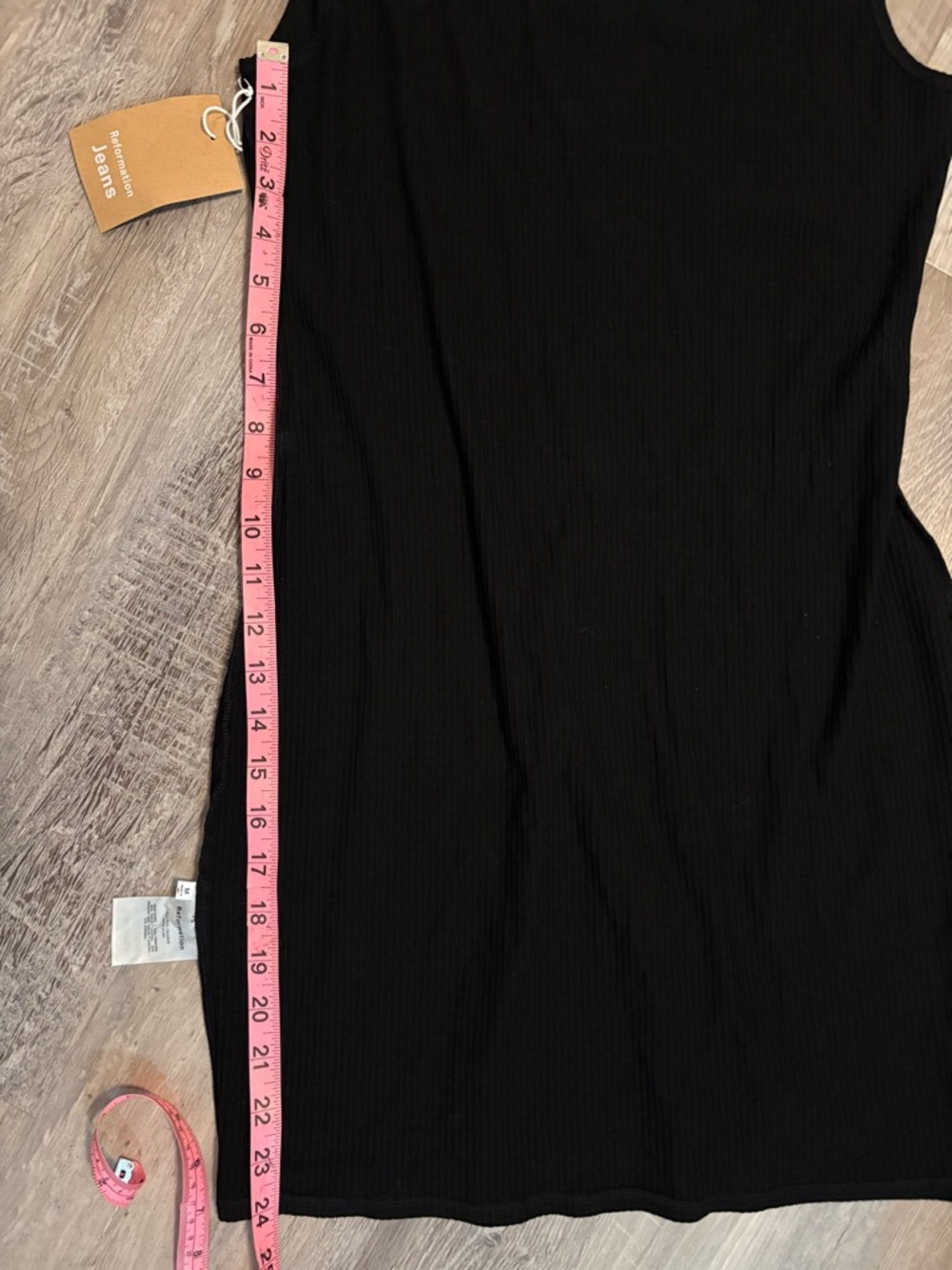 Reformation Sana Dress Black Sleeveless Ribbed Dress Size M NWT - Picture 11 of 12
